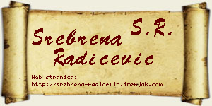 Srebrena Radičević vizit kartica
